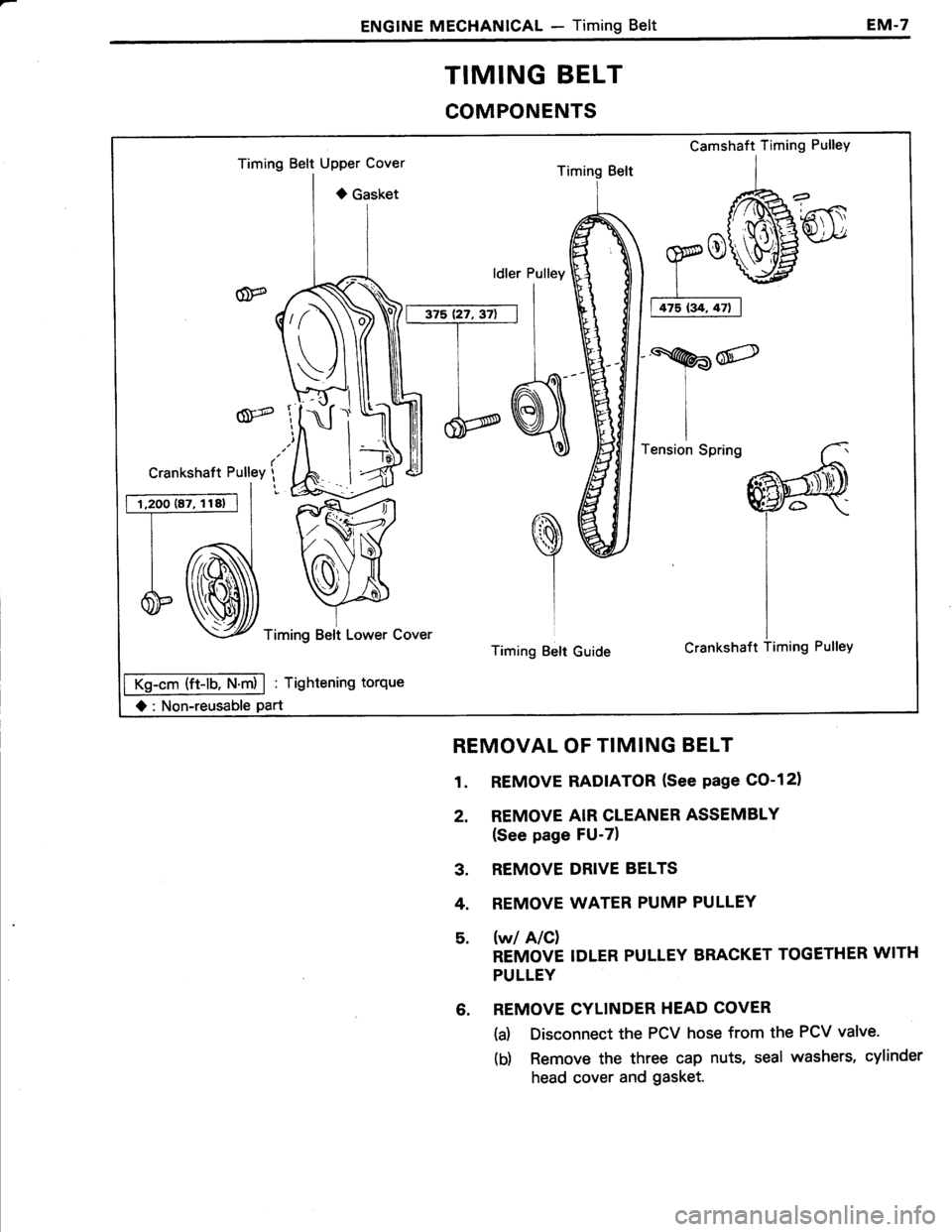 TOYOTA TERCEL 1985 Owners Guide TOYOTA TERCEL 1985 Owners Guide