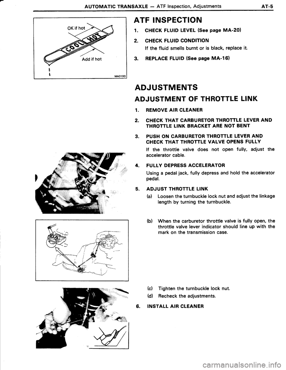 TOYOTA TERCEL 1985 Repair Manual TOYOTA TERCEL 1985 Repair Manual