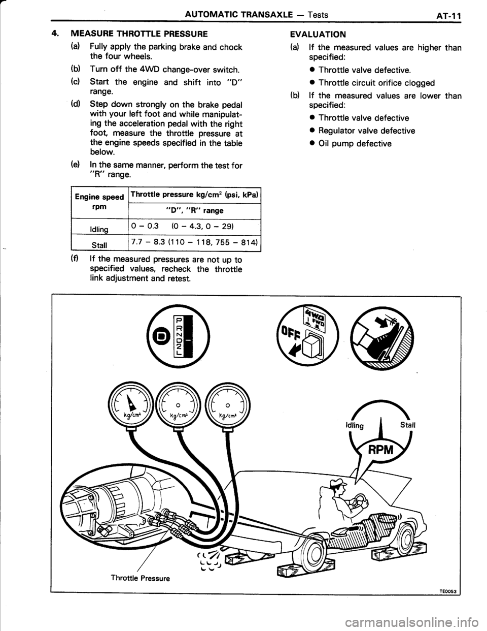 TOYOTA TERCEL 1985 Repair Manual TOYOTA TERCEL 1985 Repair Manual