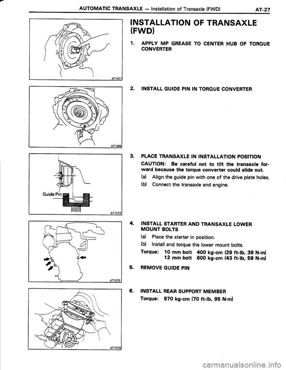 TOYOTA TERCEL 1985 Repair Manual TOYOTA TERCEL 1985 Repair Manual