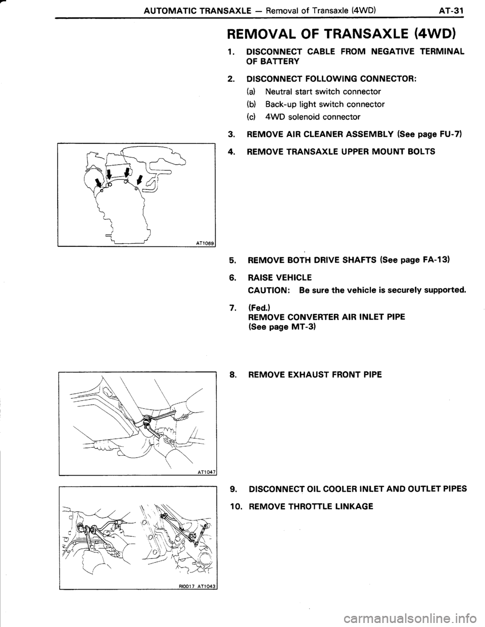 TOYOTA TERCEL 1985 Repair Manual TOYOTA TERCEL 1985 Repair Manual