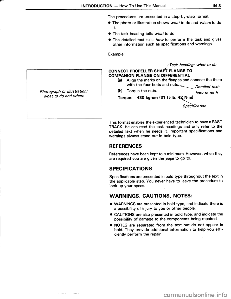 TOYOTA TERCEL 1985  Repair Manual 