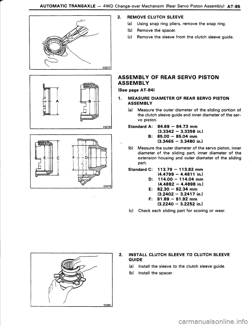TOYOTA TERCEL 1985  Repair Manual 
