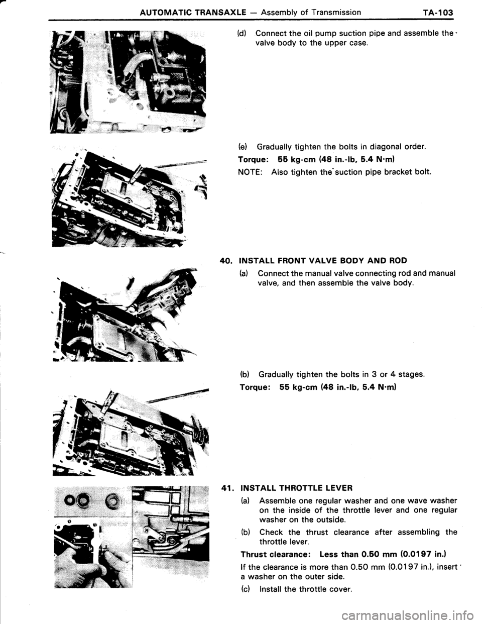 TOYOTA TERCEL 1985  Repair Manual 