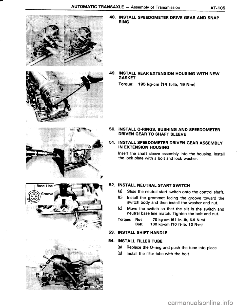 TOYOTA TERCEL 1985  Repair Manual 