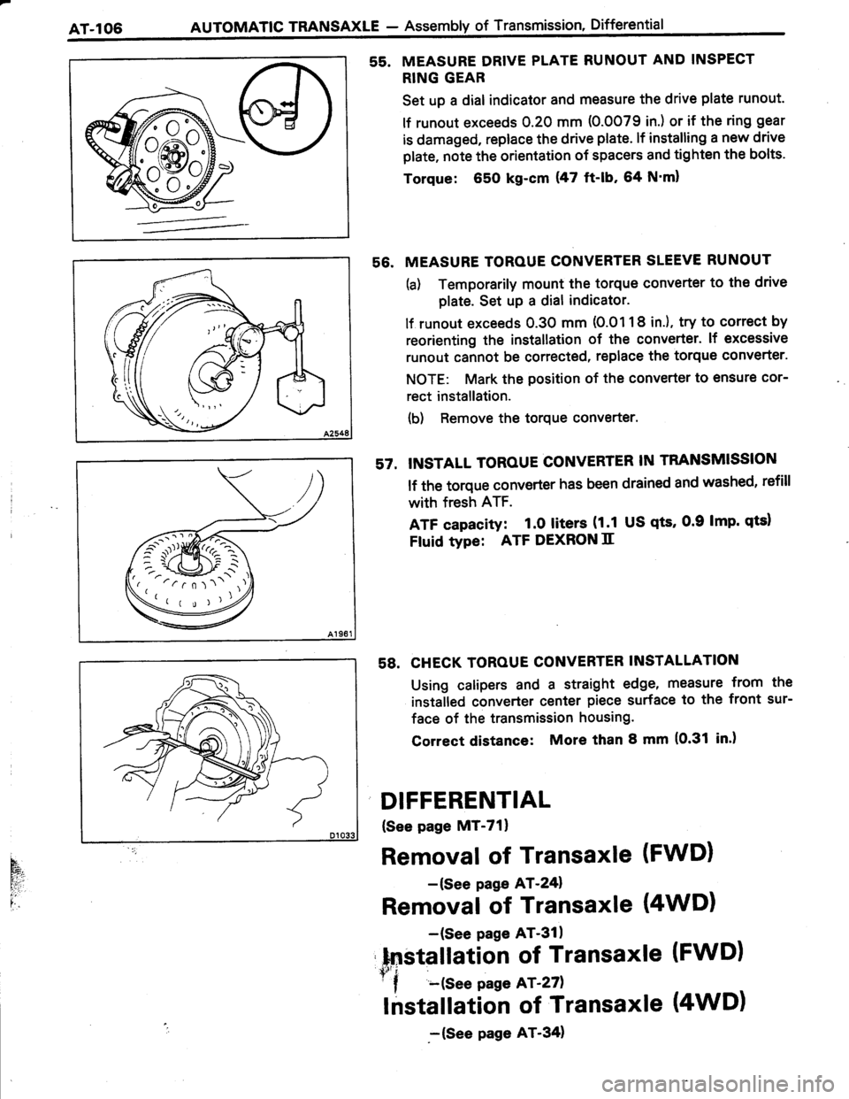 TOYOTA TERCEL 1985  Repair Manual 