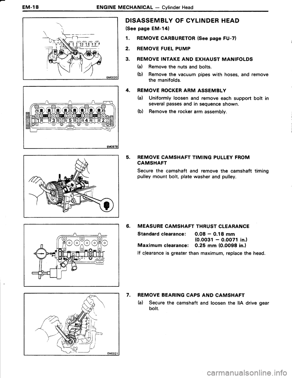 TOYOTA TERCEL 1985 Service Manual 