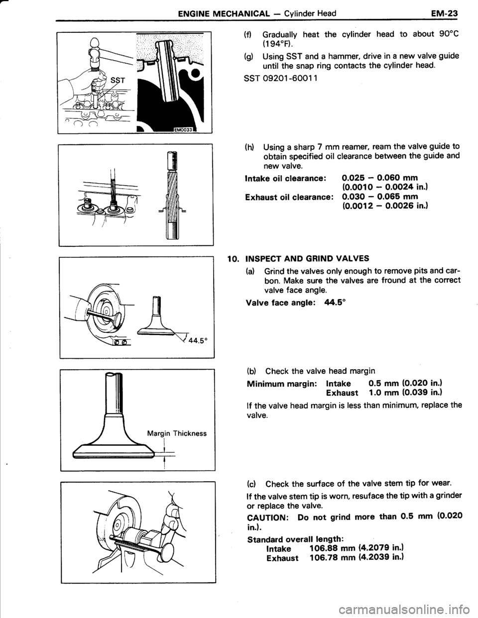 TOYOTA TERCEL 1985 Workshop Manual TOYOTA TERCEL 1985 Workshop Manual