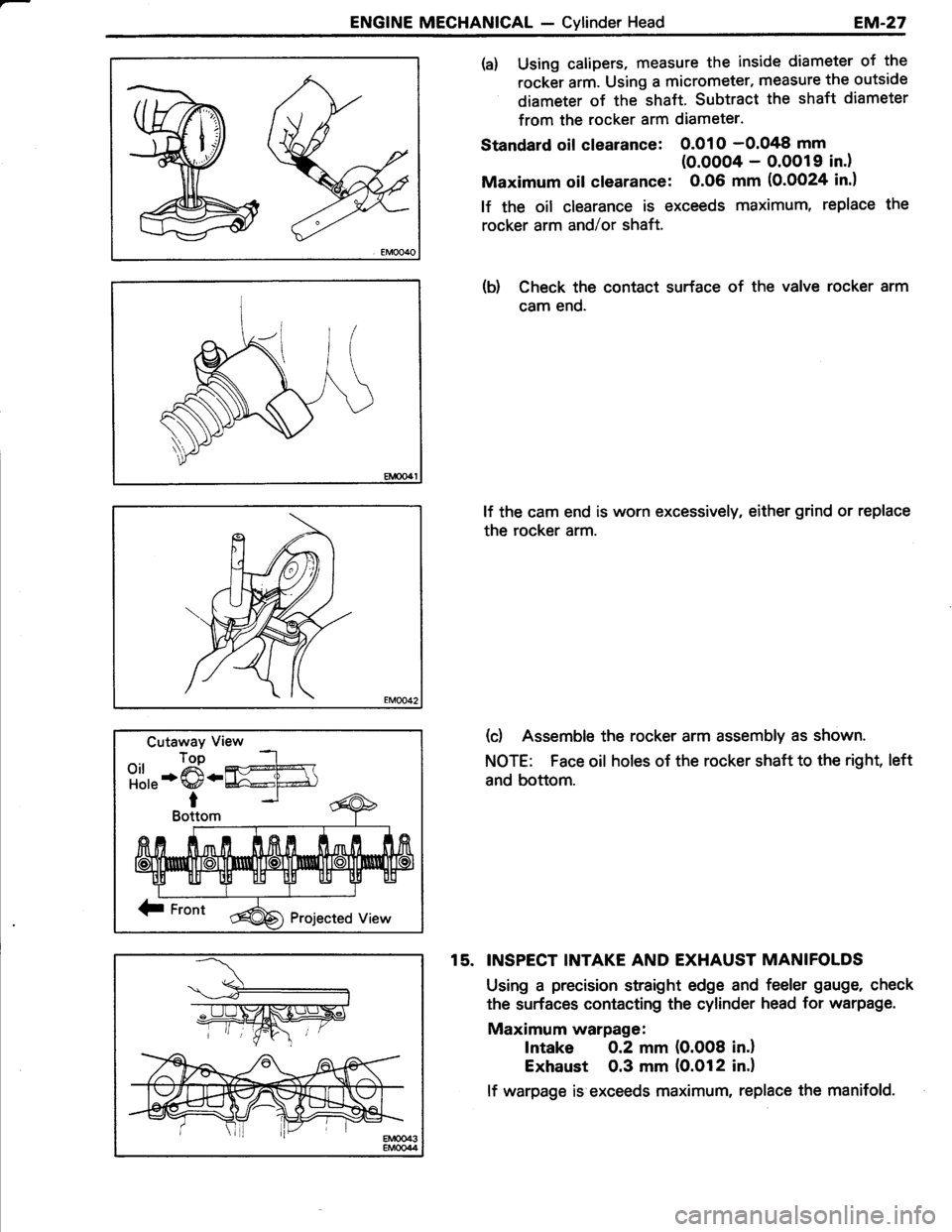 TOYOTA TERCEL 1985 Workshop Manual TOYOTA TERCEL 1985 Workshop Manual