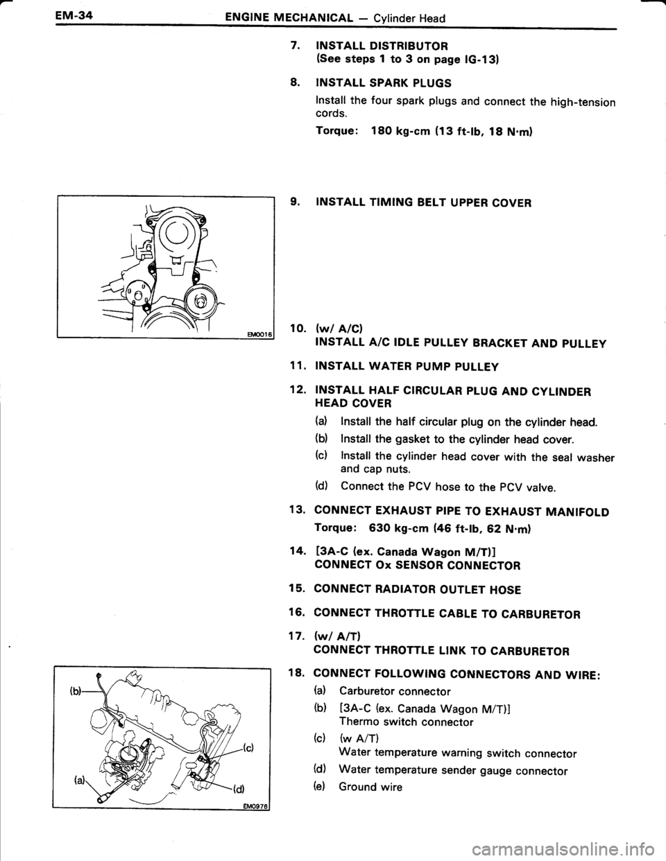 TOYOTA TERCEL 1985 Manual PDF TOYOTA TERCEL 1985 Manual PDF