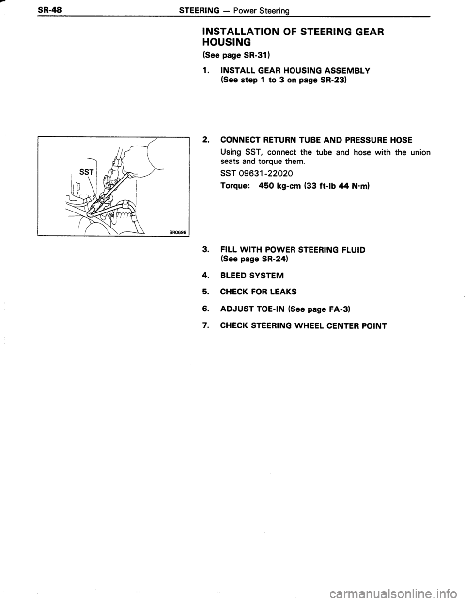 TOYOTA TERCEL 1985  Repair Manual 