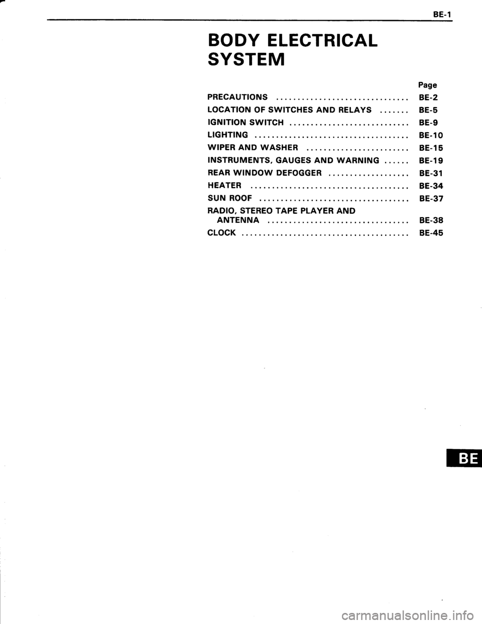 TOYOTA TERCEL 1985 Repair Manual TOYOTA TERCEL 1985 Repair Manual