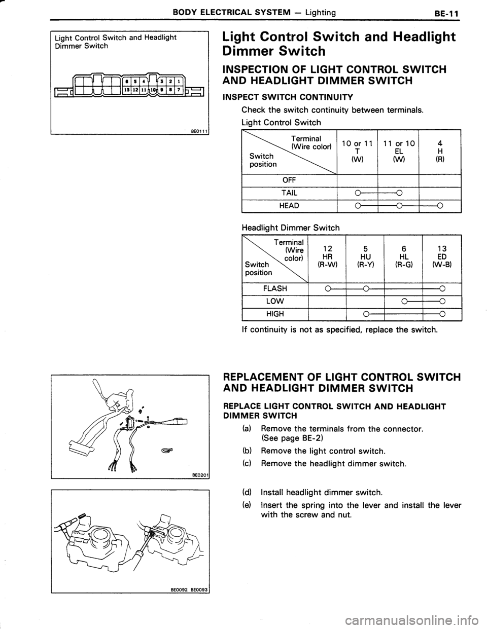 TOYOTA TERCEL 1985 Repair Manual TOYOTA TERCEL 1985 Repair Manual