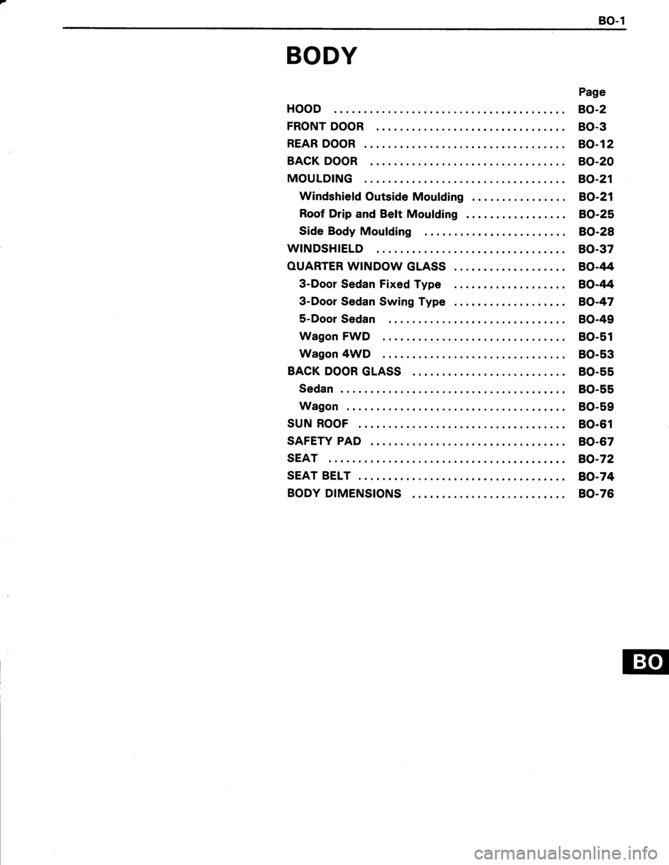 TOYOTA TERCEL 1985 Repair Manual TOYOTA TERCEL 1985 Repair Manual