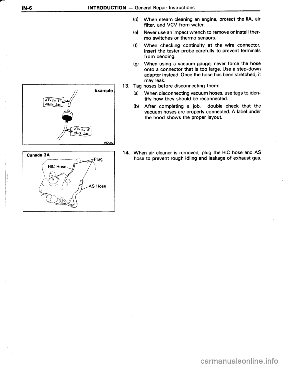 TOYOTA TERCEL 1985  Repair Manual 