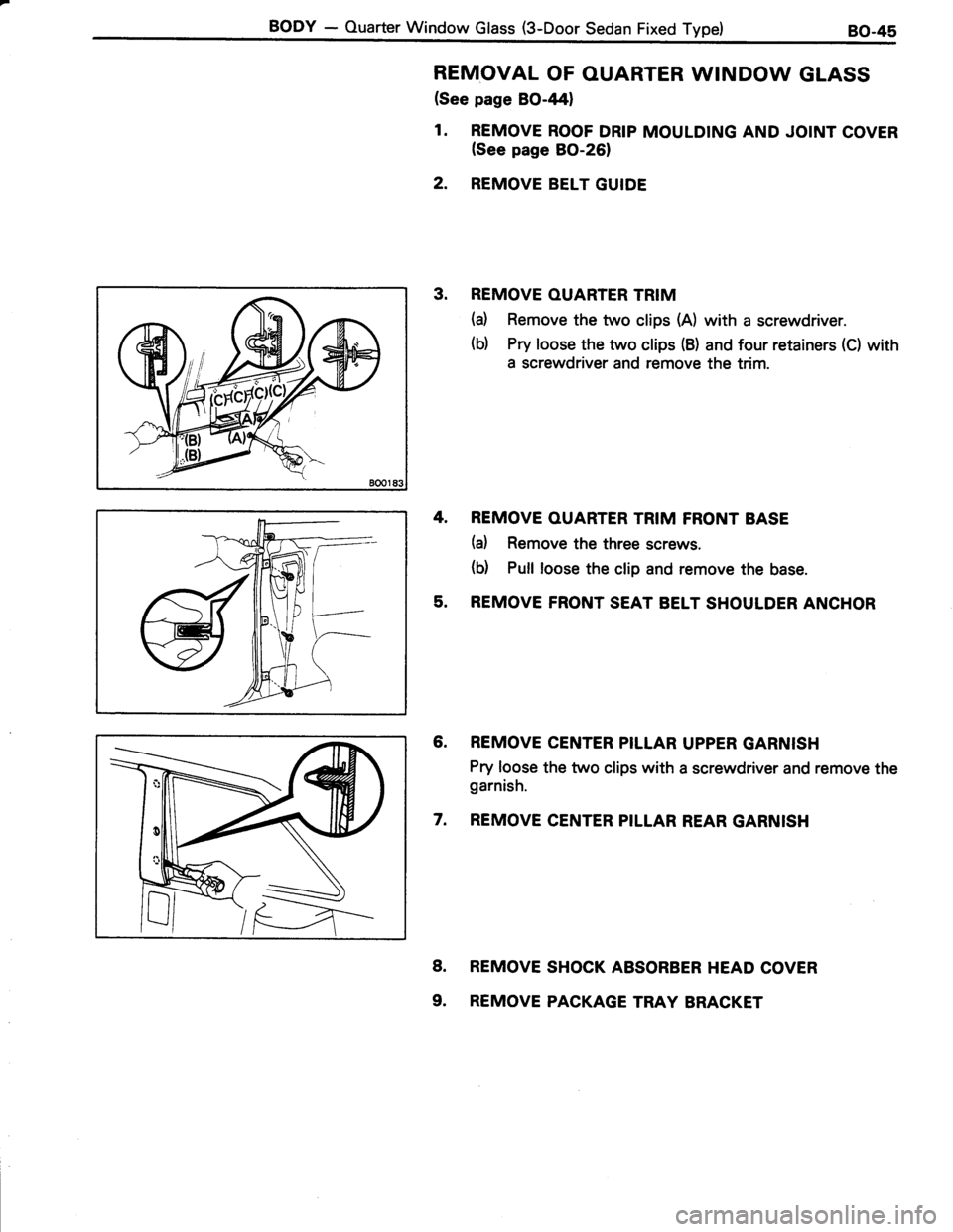 TOYOTA TERCEL 1985 Repair Manual TOYOTA TERCEL 1985 Repair Manual