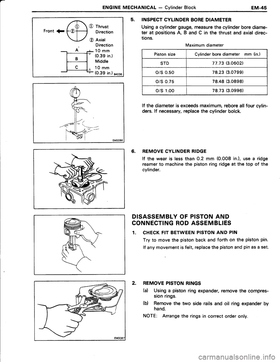 TOYOTA TERCEL 1985 Manual PDF 