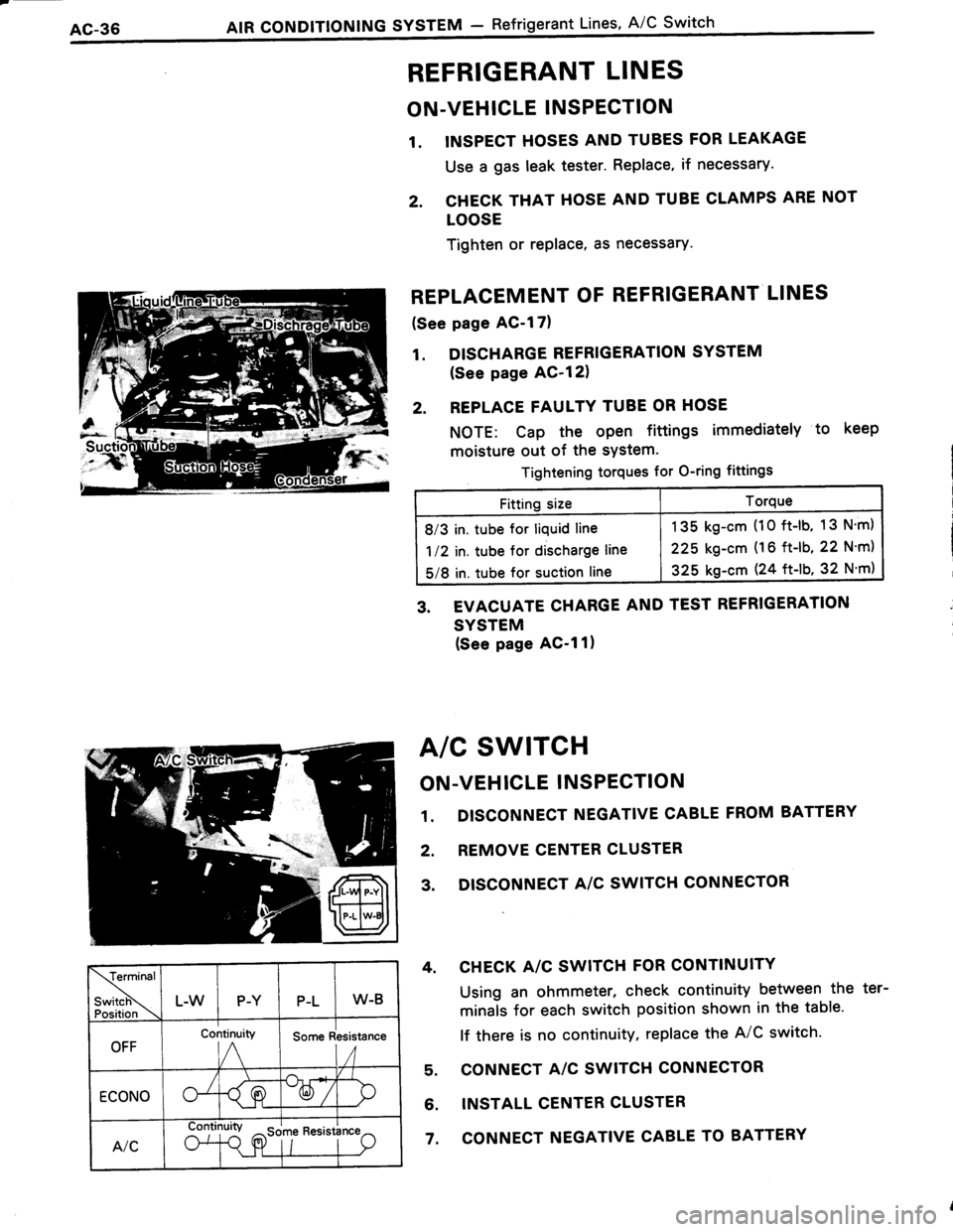 TOYOTA TERCEL 1985  Repair Manual 