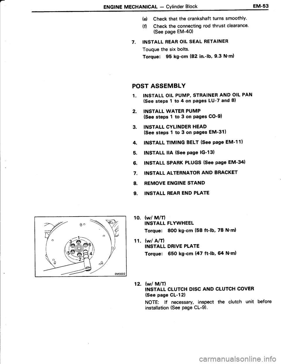 TOYOTA TERCEL 1985 Manual Online 