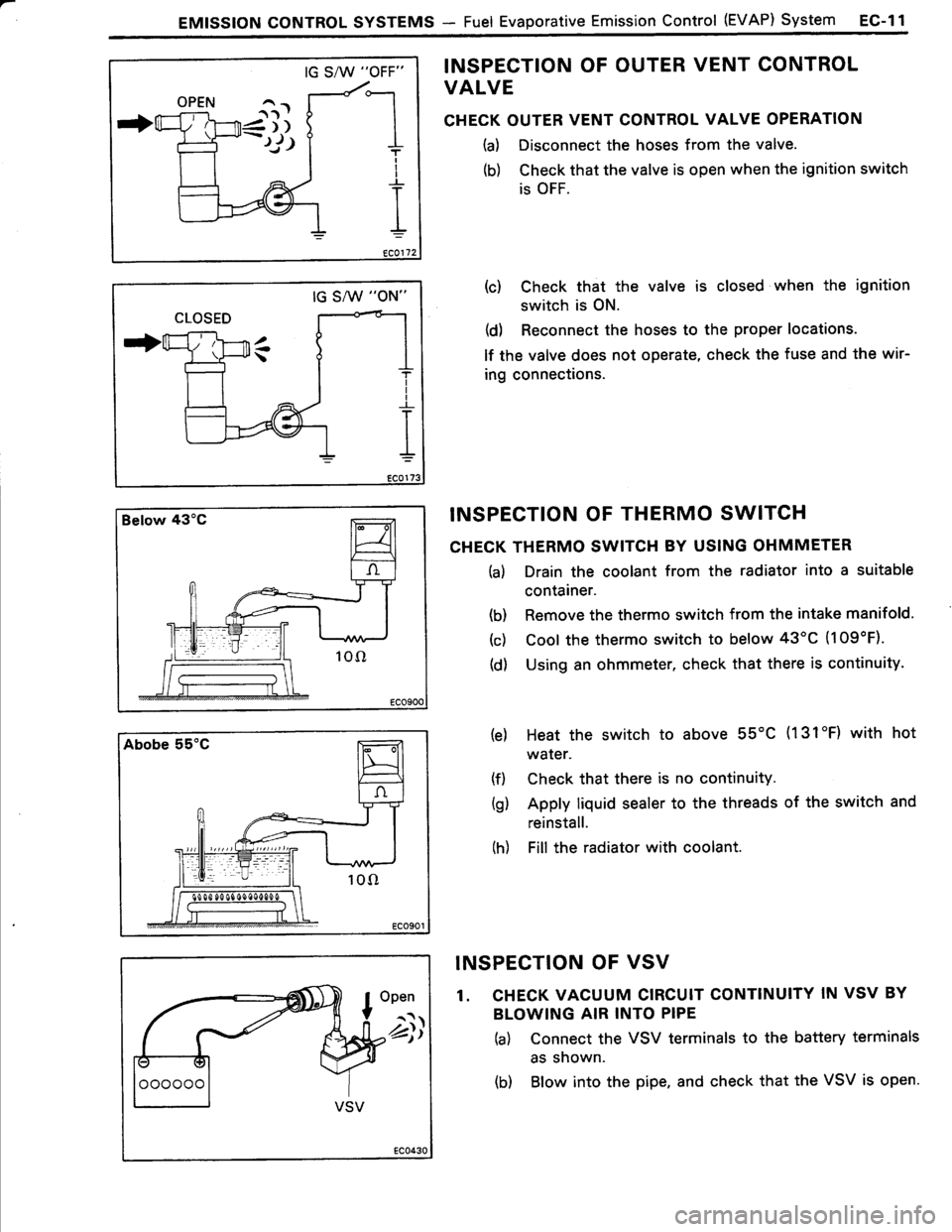 TOYOTA TERCEL 1985 Owners Manual TOYOTA TERCEL 1985 Owners Manual