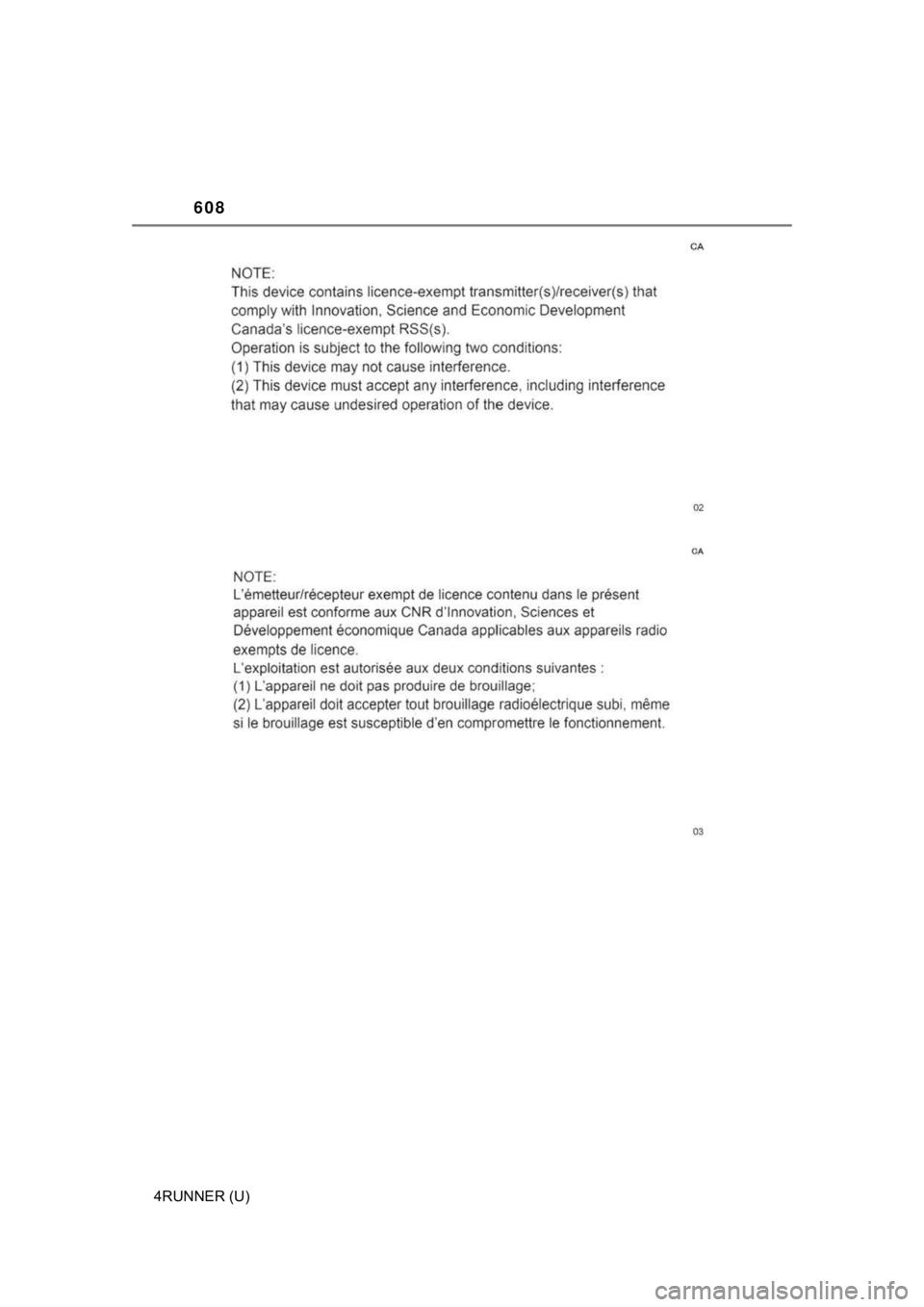 TOYOTA 4RUNNER 2022 Owners Manual 608
4RUNNER (U) TOYOTA 4RUNNER 2022 Owners Manual 608
4RUNNER (U)