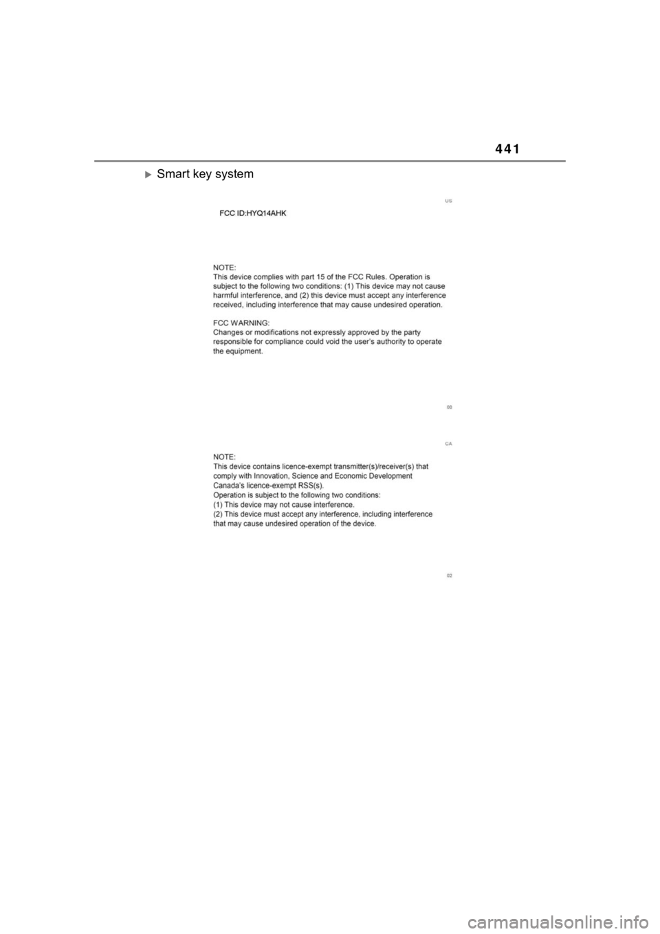 TOYOTA 86 2022 Owners Manual 441
Smart key system TOYOTA 86 2022 Owners Manual 441
Smart key system
