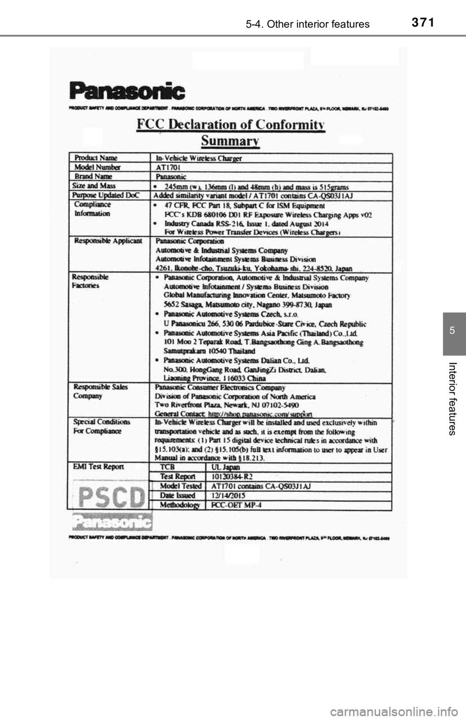 TOYOTA AVALON 2022 Owners Manual 3715-4. Other interior features
5
Interior features TOYOTA AVALON 2022 Owners Manual 3715-4. Other interior features
5
Interior features