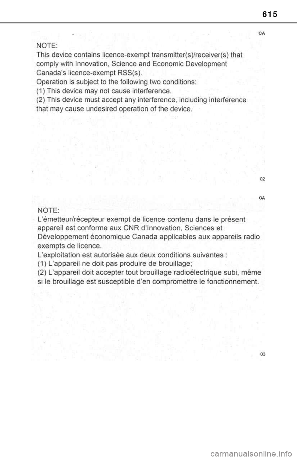 TOYOTA CAMRY HYBRID 2023 Owners Manual 615 TOYOTA CAMRY HYBRID 2023 Owners Manual 615