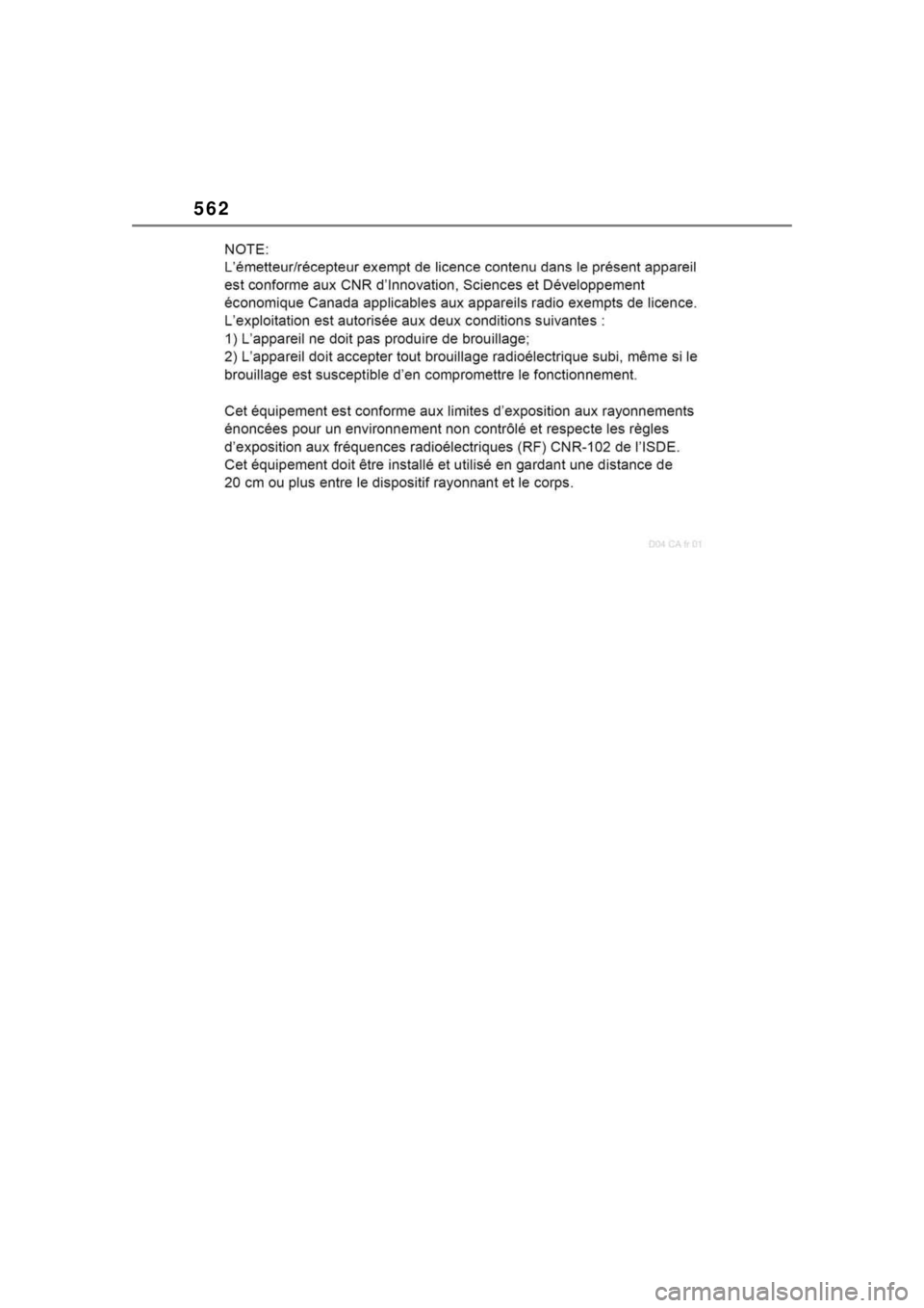 TOYOTA HIGHLANDER HYBRID 2023 Owners Manual 562 TOYOTA HIGHLANDER HYBRID 2023 Owners Manual 562