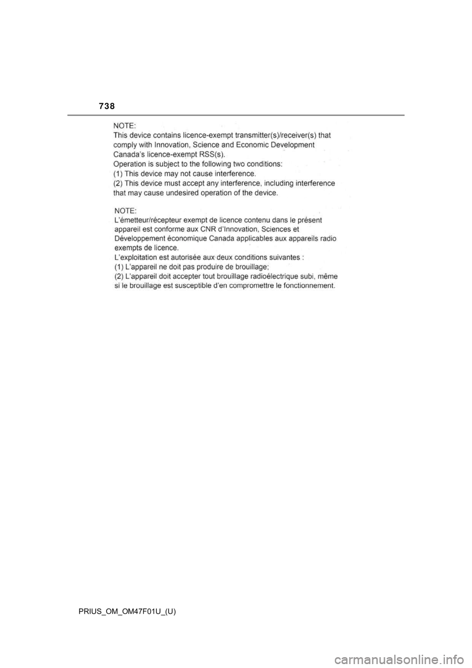 TOYOTA PRIUS 2022 Owners Manual 738
PRIUS_OM_OM47F01U_(U) TOYOTA PRIUS 2022 Owners Manual 738
PRIUS_OM_OM47F01U_(U)