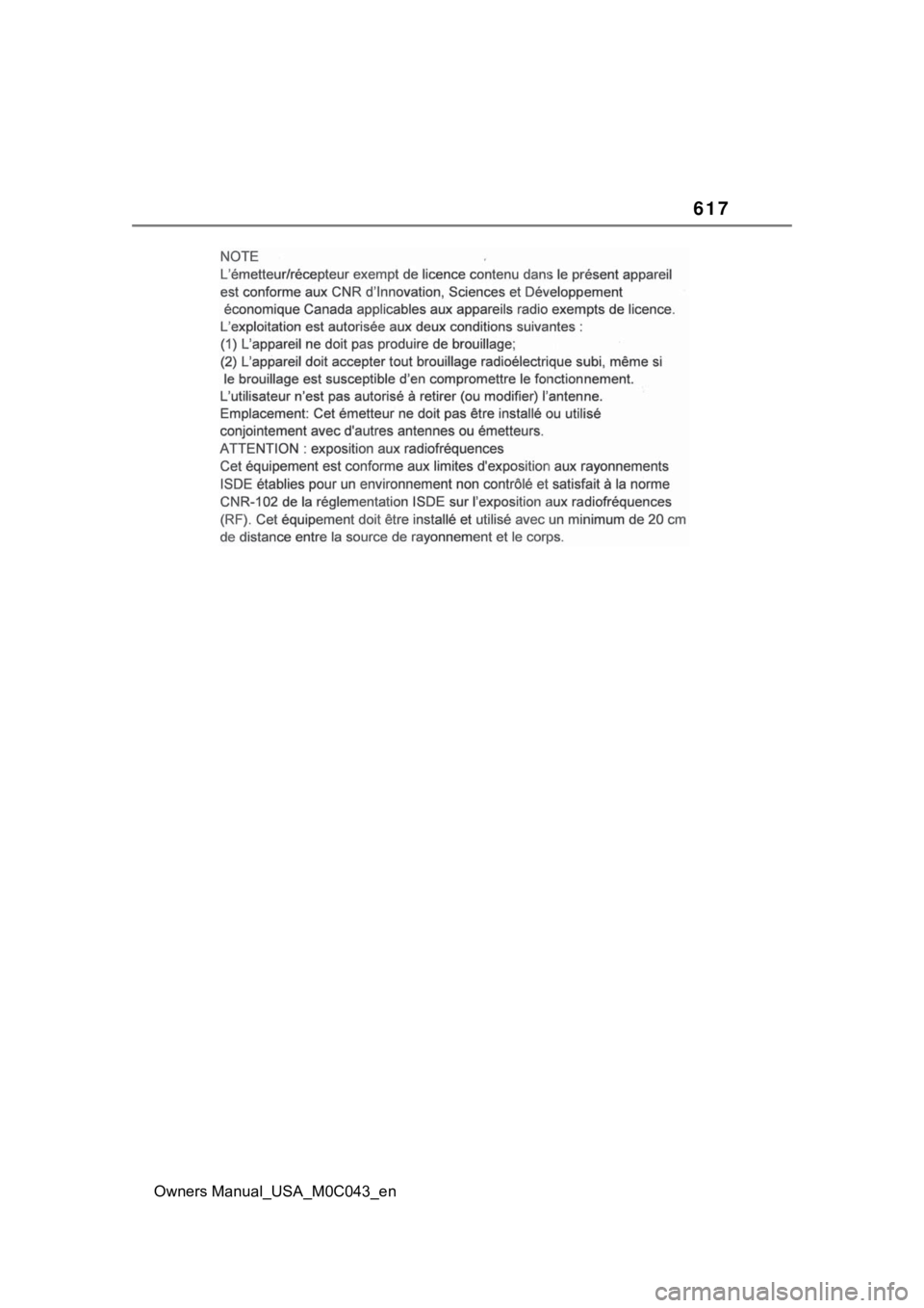 TOYOTA SEQUOIA HYBRID 2023 Owners Manual 617
Owners Manual_USA_M0C043_en TOYOTA SEQUOIA HYBRID 2023 Owners Manual 617
Owners Manual_USA_M0C043_en