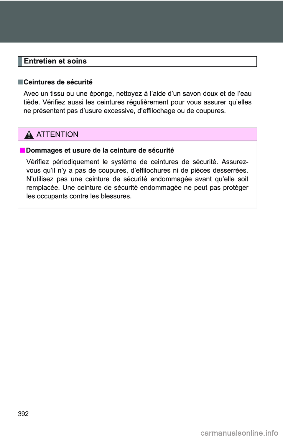 TOYOTA YARIS HATCHBACK 2011  Owners Manual 392
  