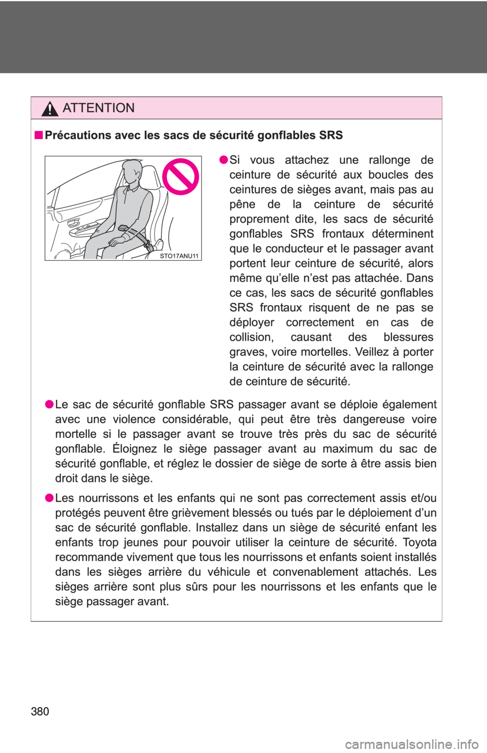 TOYOTA YARIS HATCHBACK 2012 Owners Manual 380 TOYOTA YARIS HATCHBACK 2012 Owners Manual 380