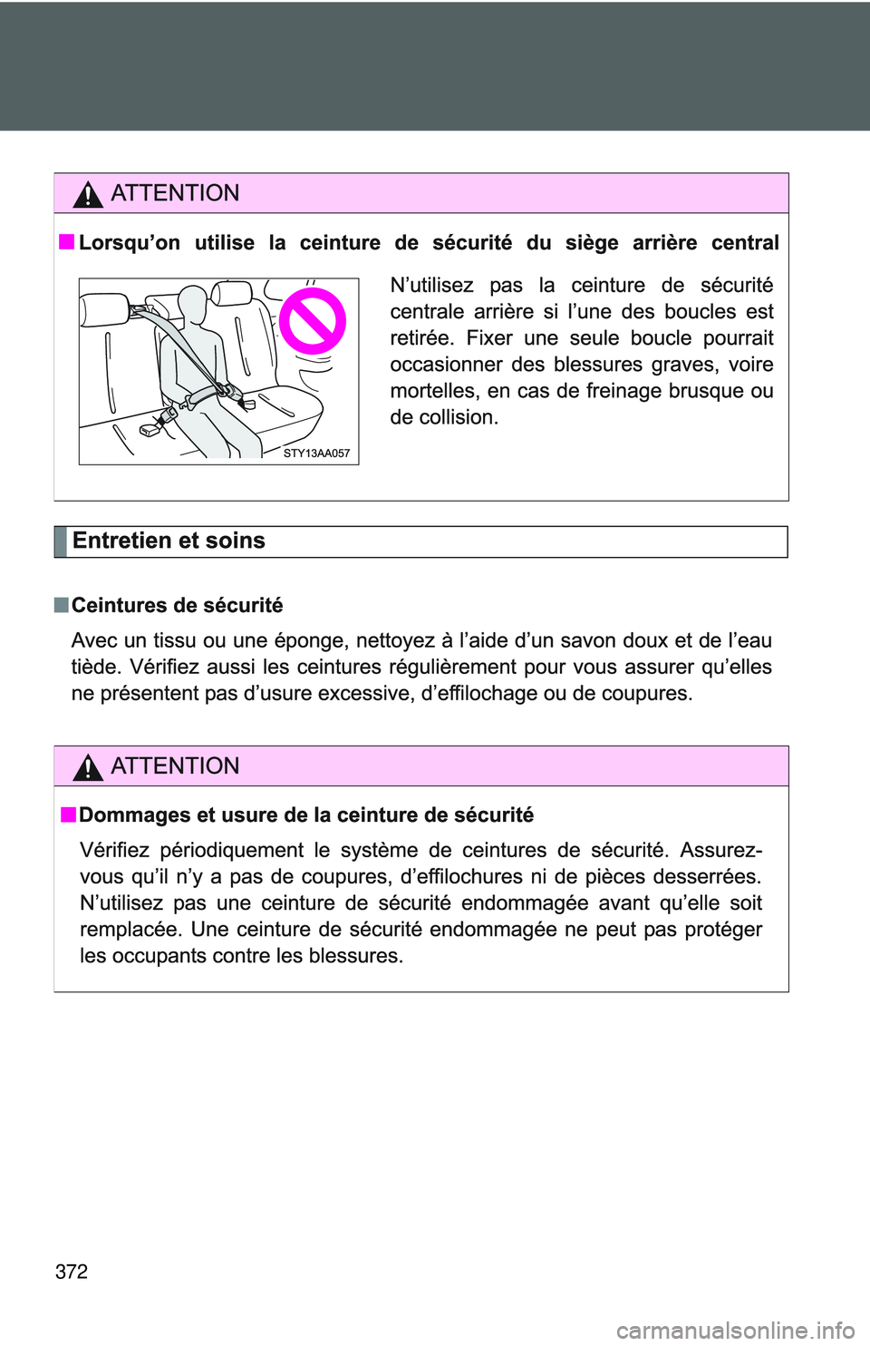 TOYOTA YARIS SEDAN 2011  Owners Manual 372
 
  