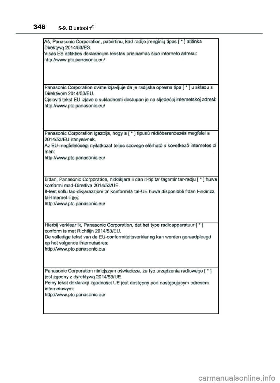 TOYOTA AYGO 2021  Instrukcja obsługi (in Polish) 3485-9. Bluetooth®
59 AYGO OM9A012E  25/11/20  16:46  Page 348    (Black plate) 