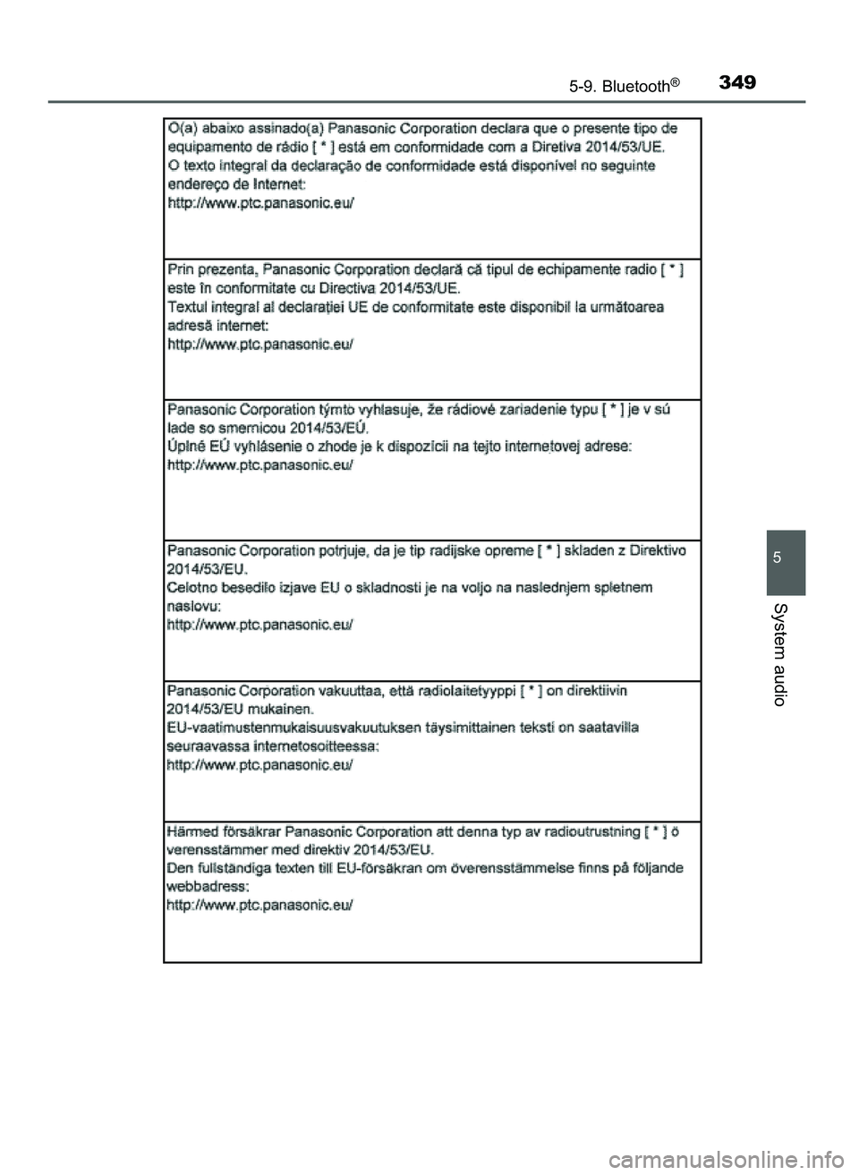 TOYOTA AYGO 2021  Instrukcja obsługi (in Polish) 5-9. Bluetooth®349
5
System audio
59 AYGO OM9A012E  25/11/20  16:46  Page 349    (Black plate) 