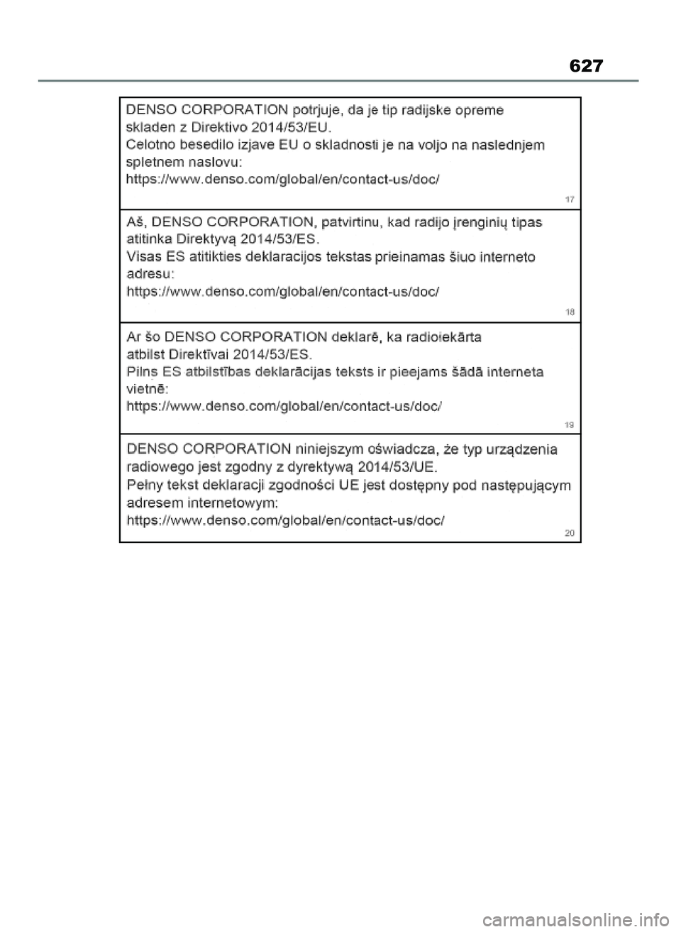TOYOTA BZ4X 2023 Instrukcja obsługi (in Polish) 627
7 BZ4X OM42B96E 9/3/23 11:50 Page 627 TOYOTA BZ4X 2023 Instrukcja obsługi (in Polish) 627
7 BZ4X OM42B96E 9/3/23 11:50 Page 627