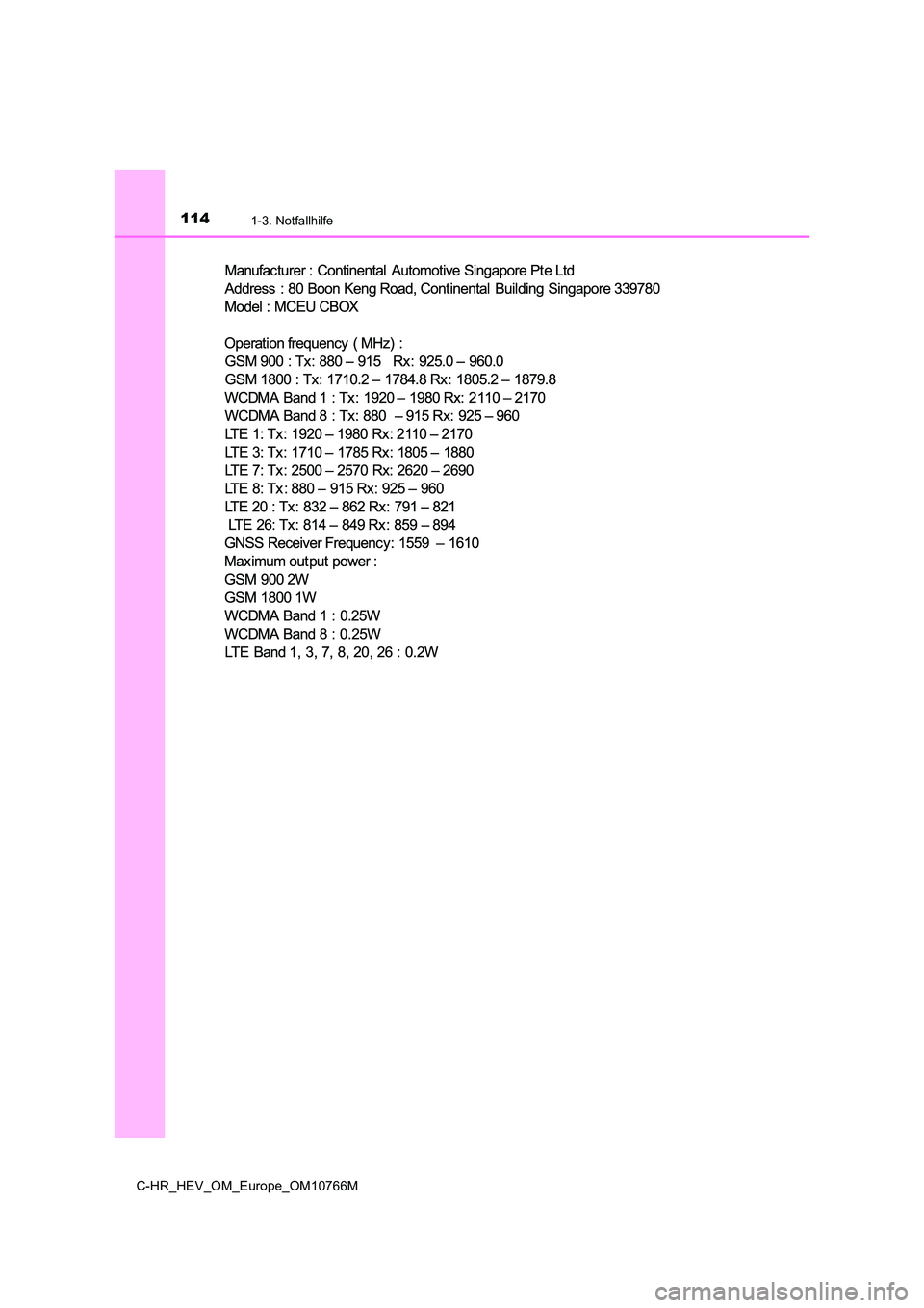 TOYOTA C-HR 2023  Betriebsanleitungen (in German) 1141-3. Notfallhilfe
C-HR_HEV_OM_Europe_OM10766M 