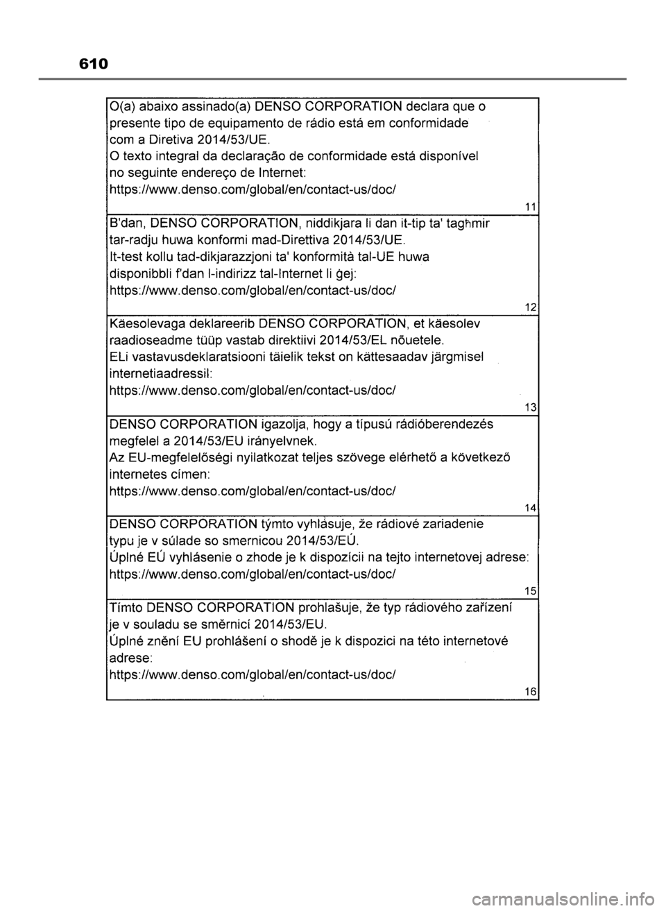 TOYOTA CAMRY 2023 Instrukcja obsługi (in Polish) 610
25 Camry HV OM33G33E 8/5/22 1:10 PM Page 610 (Black plate) TOYOTA CAMRY 2023 Instrukcja obsługi (in Polish) 610
25 Camry HV OM33G33E 8/5/22 1:10 PM Page 610 (Black plate)
