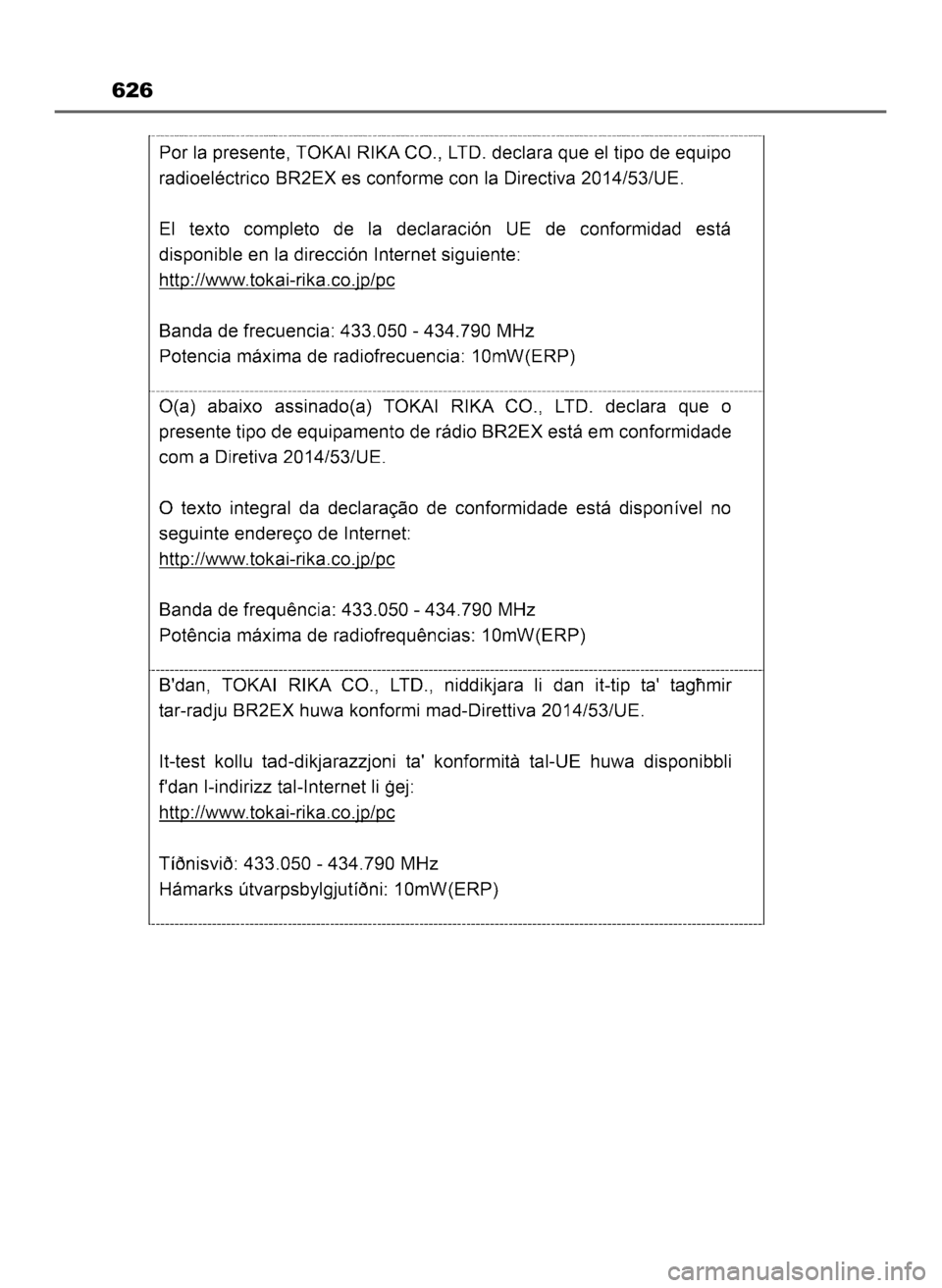 TOYOTA CAMRY 2023 Instrukcja obsługi (in Polish) 626
25 Camry HV OM33G33E 8/5/22 1:10 PM Page 626 (Black plate) TOYOTA CAMRY 2023 Instrukcja obsługi (in Polish) 626
25 Camry HV OM33G33E 8/5/22 1:10 PM Page 626 (Black plate)