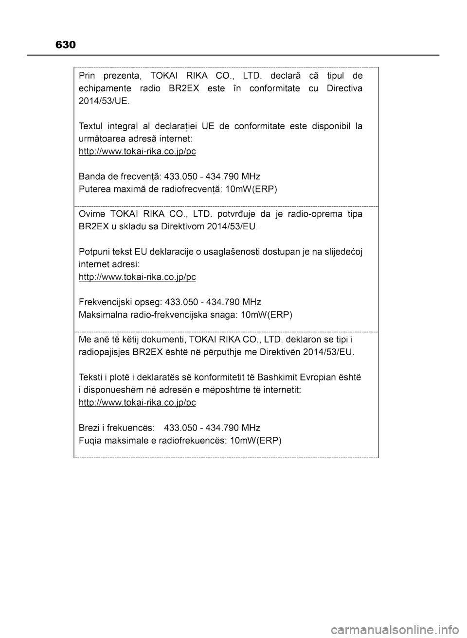 TOYOTA CAMRY 2023 Instrukcja obsługi (in Polish) 630
25 Camry HV OM33G33E 8/5/22 1:10 PM Page 630 (Black plate) TOYOTA CAMRY 2023 Instrukcja obsługi (in Polish) 630
25 Camry HV OM33G33E 8/5/22 1:10 PM Page 630 (Black plate)