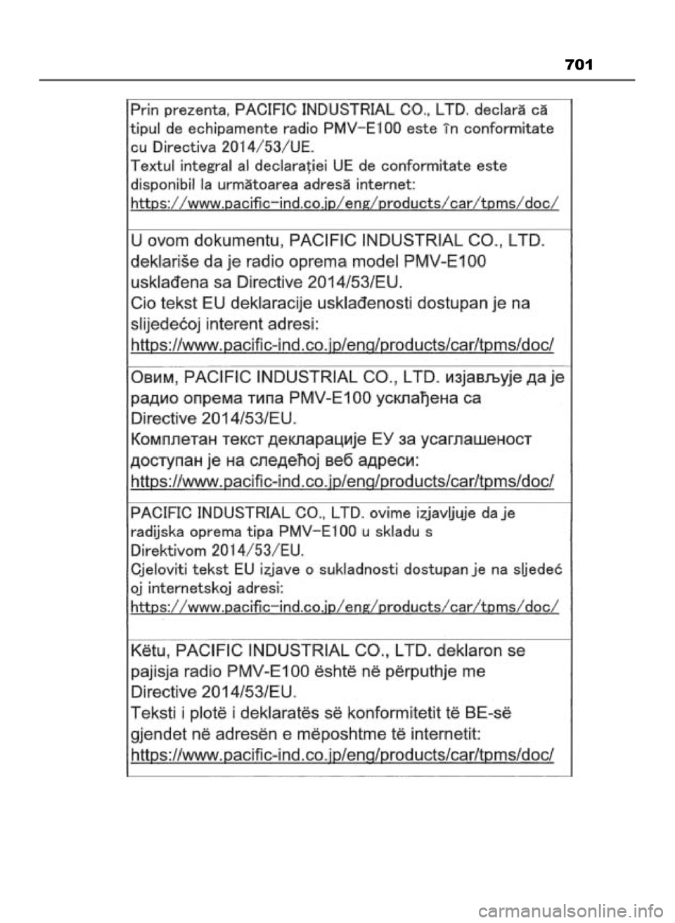 TOYOTA CAMRY 2023 Instrukcja obsługi (in Polish) 701
25 Camry HV OM33G33E 8/5/22 1:11 PM Page 701 (Black plate) TOYOTA CAMRY 2023 Instrukcja obsługi (in Polish) 701
25 Camry HV OM33G33E 8/5/22 1:11 PM Page 701 (Black plate)