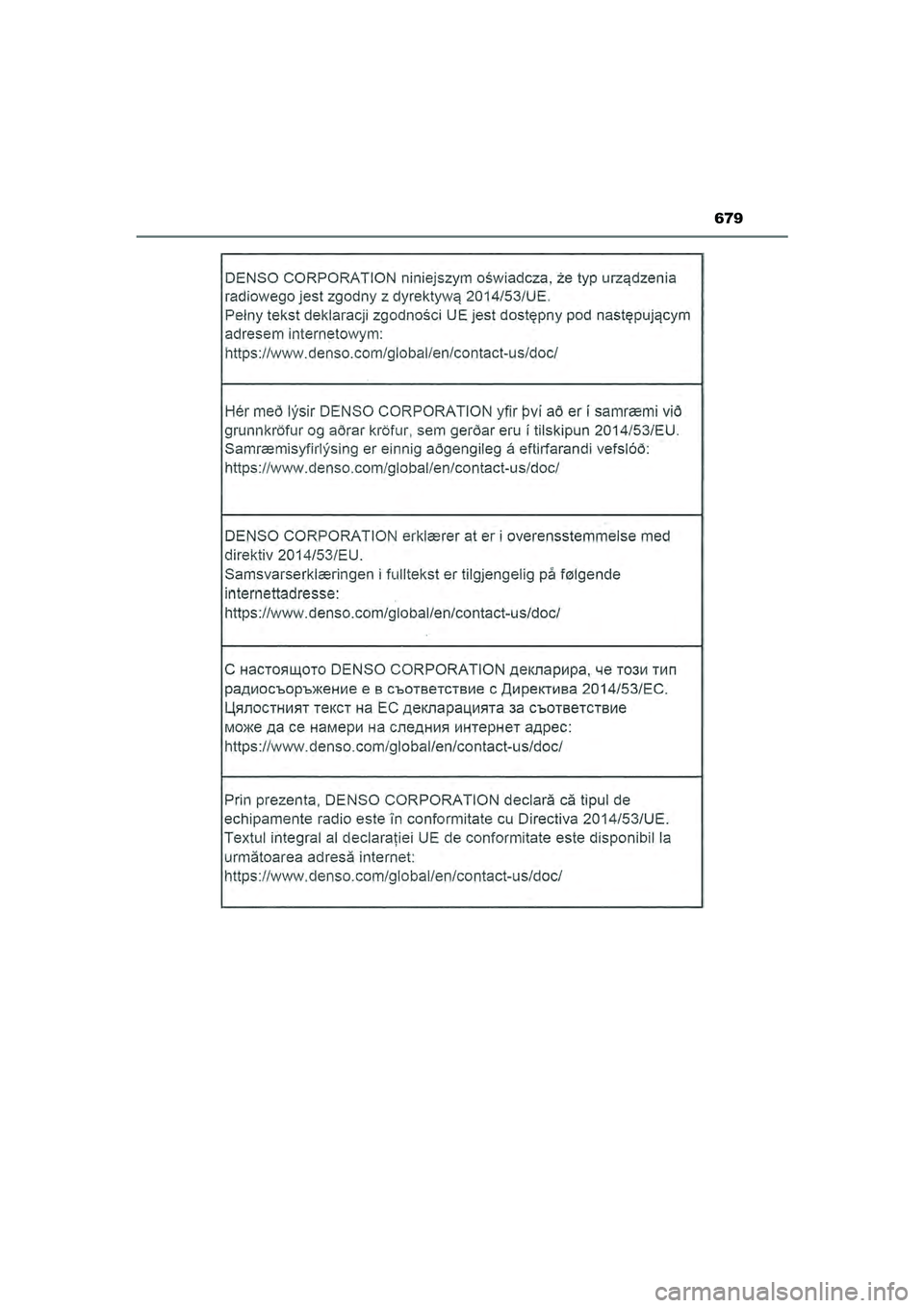 TOYOTA CAMRY 2022 Instructieboekje (in Dutch) 679
CAMRY_HV_EE
CAMRY_HV_OM_Europe_OM33F05E.book Page 679 Wednesday, January 20, 2021 6:09 PM TOYOTA CAMRY 2022 Instructieboekje (in Dutch) 679
CAMRY_HV_EE
CAMRY_HV_OM_Europe_OM33F05E.book Page 679 Wednesday, January 20, 2021 6:09 PM