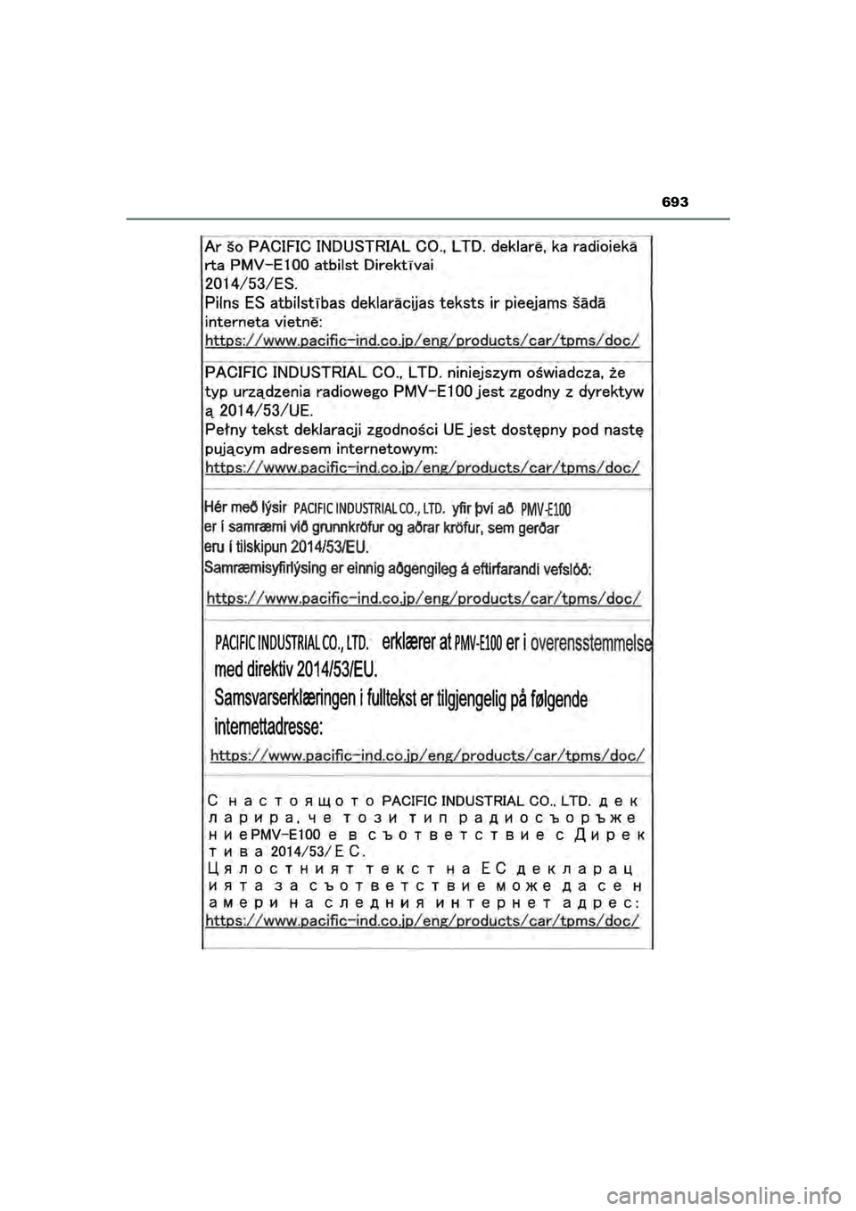 TOYOTA CAMRY 2022 Instructieboekje (in Dutch) 693
CAMRY_HV_EE
CAMRY_HV_OM_Europe_OM33F05E.book Page 693 Wednesday, January 20, 2021 6:09 PM TOYOTA CAMRY 2022 Instructieboekje (in Dutch) 693
CAMRY_HV_EE
CAMRY_HV_OM_Europe_OM33F05E.book Page 693 Wednesday, January 20, 2021 6:09 PM