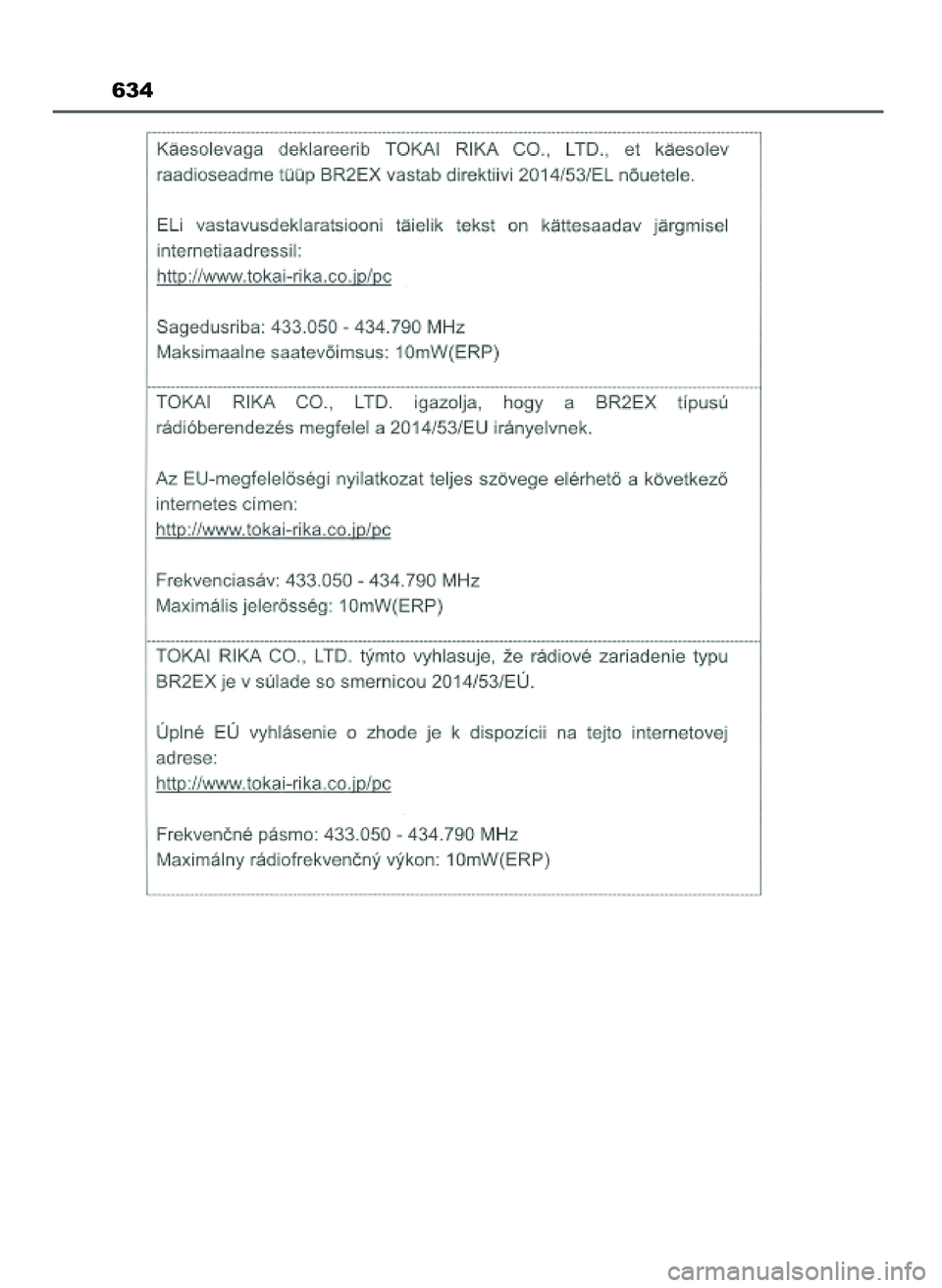TOYOTA CAMRY 2022 Instrukcja obsługi (in Polish) 634
3 Camry HV OM33F05E 11/3/21 14:33 Page 634 (Black plate) TOYOTA CAMRY 2022 Instrukcja obsługi (in Polish) 634
3 Camry HV OM33F05E 11/3/21 14:33 Page 634 (Black plate)