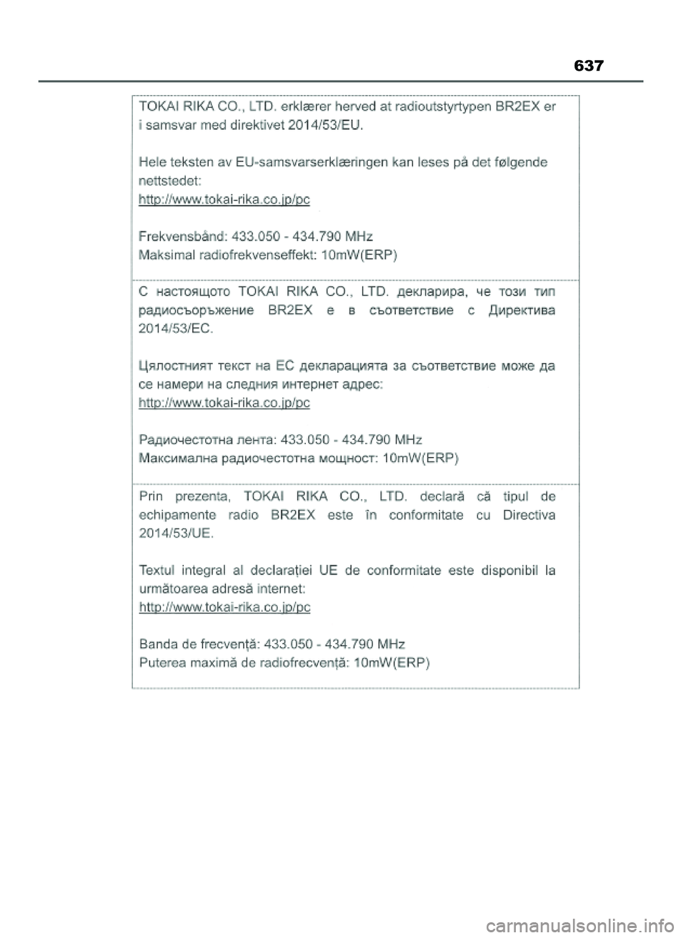 TOYOTA CAMRY 2022 Instrukcja obsługi (in Polish) 637
3 Camry HV OM33F05E 11/3/21 14:33 Page 637 (Black plate) TOYOTA CAMRY 2022 Instrukcja obsługi (in Polish) 637
3 Camry HV OM33F05E 11/3/21 14:33 Page 637 (Black plate)