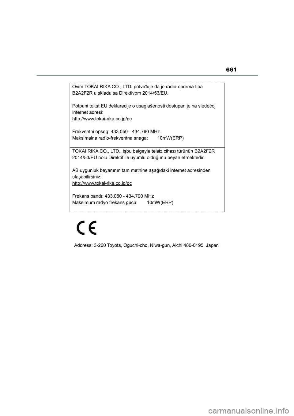 TOYOTA COROLLA 2023  Manual del propietario (in Spanish) 661 