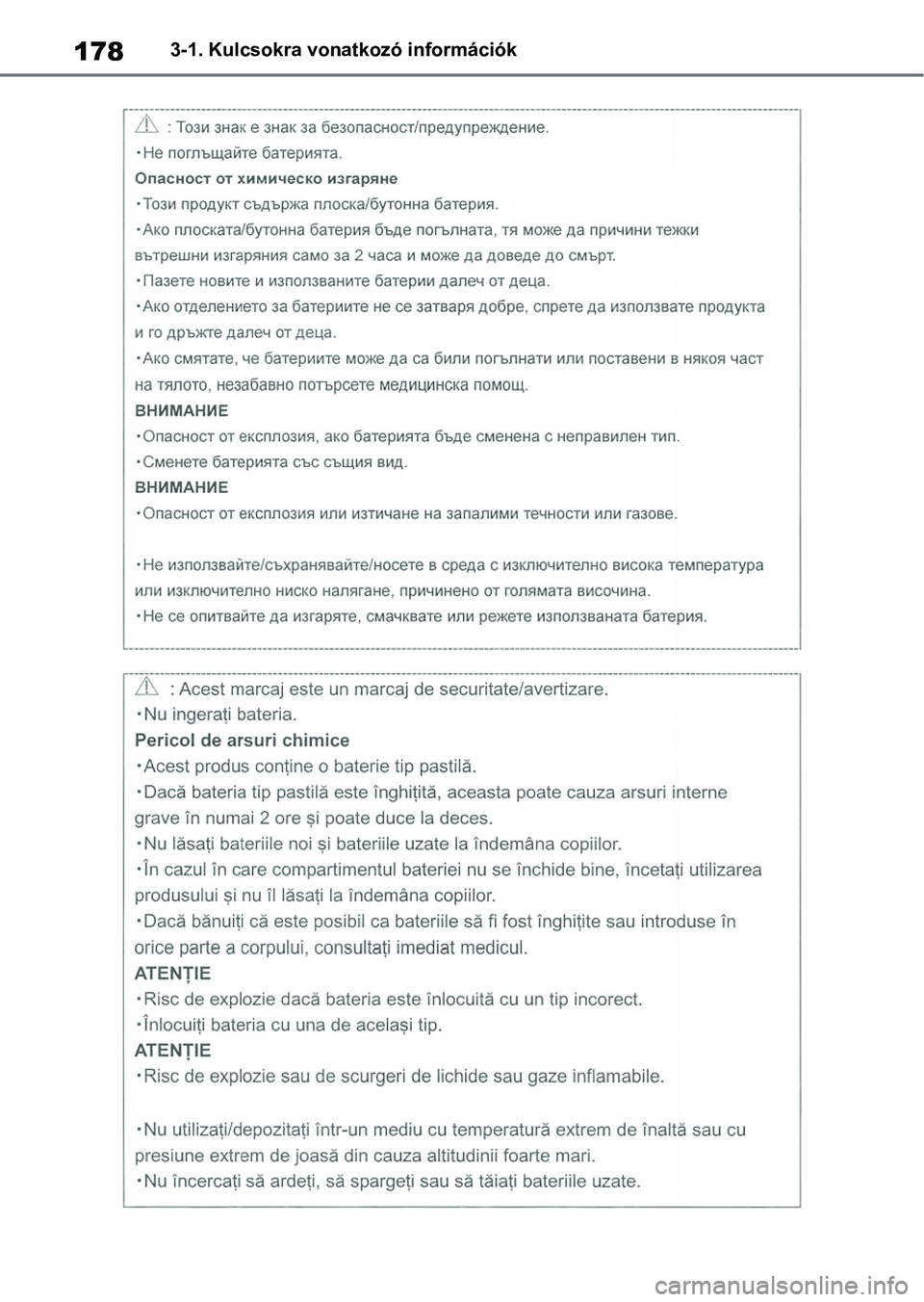 TOYOTA COROLLA 2020  Kezelési útmutató (in Hungarian) 1783-1. Kulcsokra vonatkozó információk 