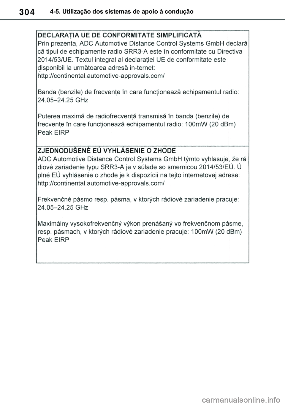 TOYOTA COROLLA 2020  Manual de utilização (in Portuguese) 304
�&�2�5�2�/�/�$ �+�9 �7�0�0�7 �(�(
������8�W�L�O�L�]�D�o�m�R��G�R�V��V�L�V�W�H�P�D�V��G�H��D�S�R�L�R��j��F�R�Q�G�X�o�m�R
�������3������D������I�P���3�D�J�H�������
