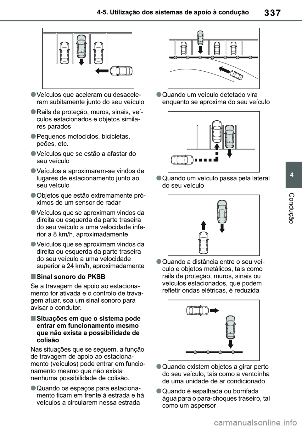 TOYOTA COROLLA 2021  Manual de utilização (in Portuguese) 337
�
�&�2�5�2�/�/�$ �+�9 �7�0�0�7 �(�(
������8�W�L�O�L�]�D�o�m�R��G�R�V��V�L�V�W�H�P�D�V��G�H��D�S�R�L�R��j��F�R�Q�G�X�o�m�R
�&�R�Q�G�X�o�m�R
●�9�H�t�F�X�O�R�V��T�X�H��D�F�H�O�H�U�D�P